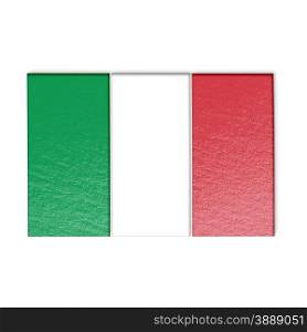 Italia flag isolated on white stylized illustration.