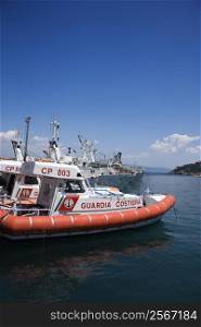 Italian Coast Guard boat.