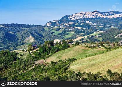 Italian countryside landscape in Tuscany