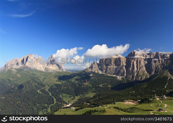Italian Dolimites with Langkofel and Sella mountain