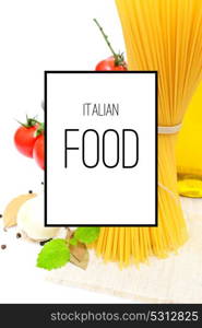 Italian Food Poster Background Illustration. Italian Food Poster Background