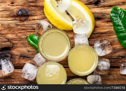 Italian lemon liqueur.Limoncello - the most popular local liqueur. Lemoncello,Italian lemon liquor