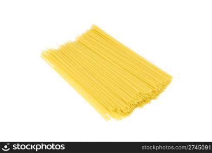 italian long spaghetti pasta isolated on white background