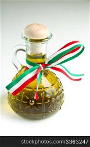 italian olive oil isolated on white