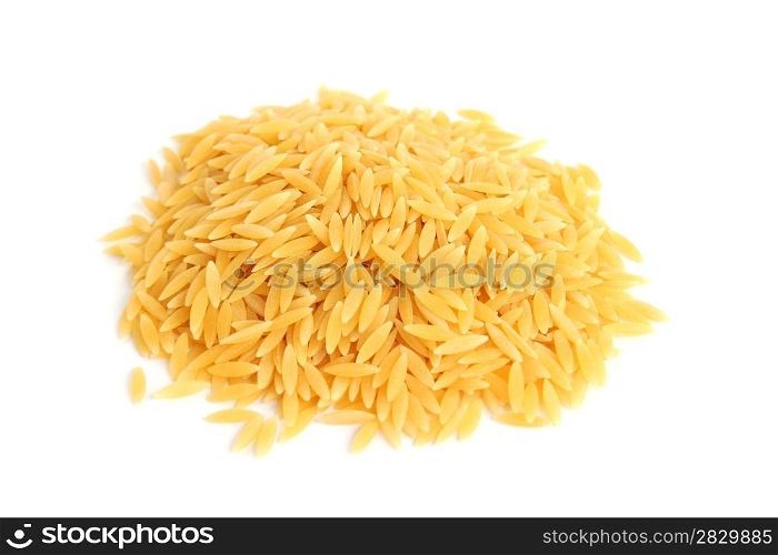 Italian pasta isolated on white background.
