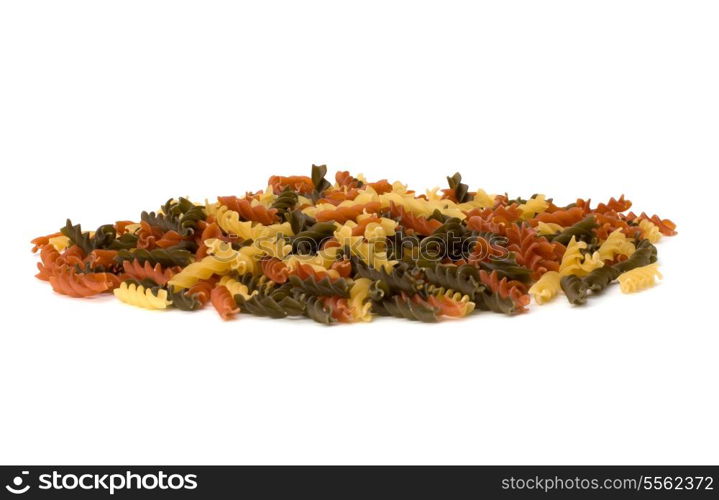 Italian pasta isolated on white background