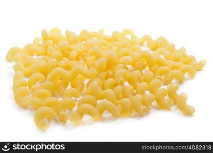 italian pasta portion isolated on white background