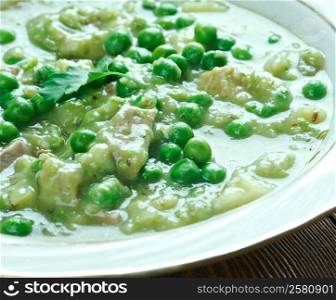 Italian pea soup - Minestra delicata di piselli