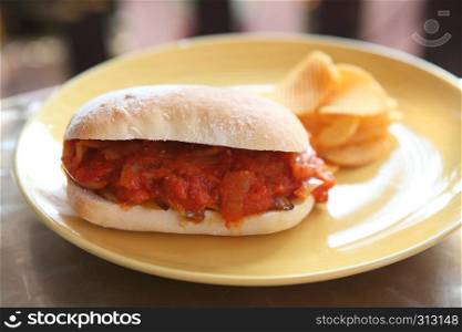 Italian sausage sandwich