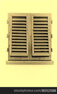 Italian Shuttered Window, Vintage Style Toned Picture