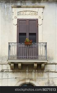 Italian Window in Sicilian City of Ragusa