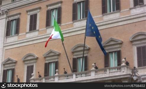 Italienische und europSische Fahne