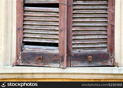italy abstract window mornago varese wood venetian blind in the concrete grey