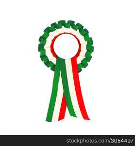 italy country flag ribbon symbol green white red