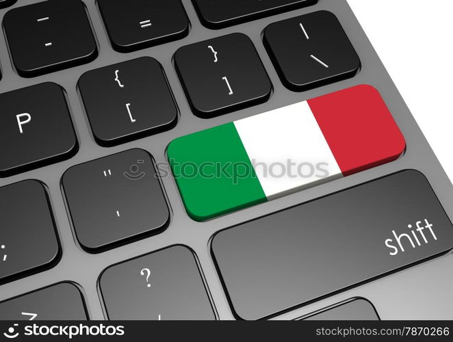 Italy keyboard image with hi-res rendered artwork that could be used for any graphic design.. Italy