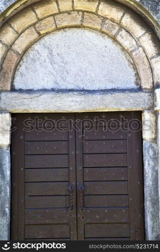 italy lombardy in the arsago seprio old church closed brick tower wall
