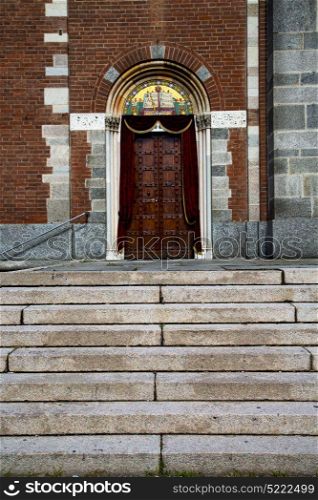 italy lombardy in the e legnano old church closed brick tower wall