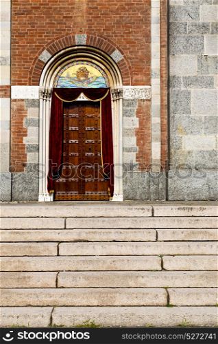 italy lombardy in the e legnano old church closed brick tower wall