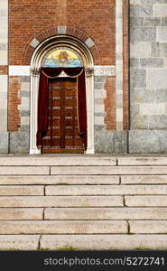 italy lombardy in the e legnano old church closed brick tower wall