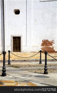 italy lombardy in the santo antonino old church closed brick tower wall