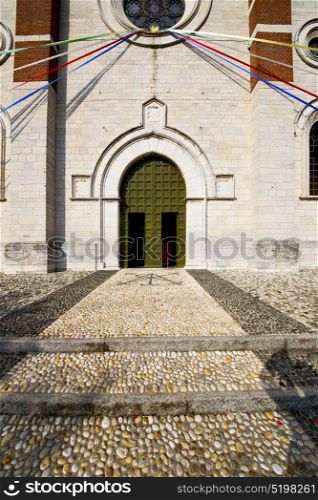 italy lombardy in the varano borghi old church closed brick tower wall