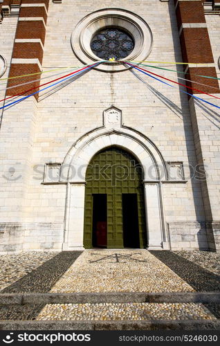 italy lombardy in the varano borghi old church closed brick tower wall