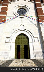 italy lombardy in the varano borghi old church closed brick tower wall