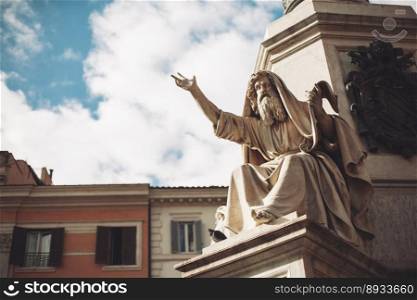 Italy, Rome, city center, sculptures and statute