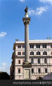 Italy. Rome. Column before Basilica of Santa Maria maggiore