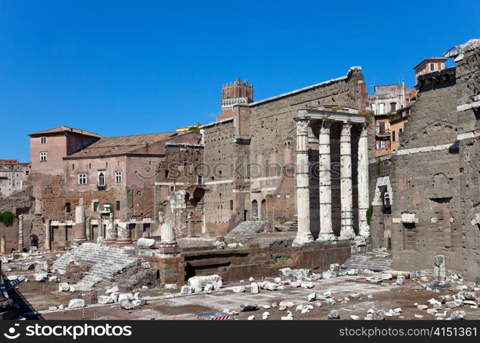 Italy. Rome. Ruins of a forum of Trajan