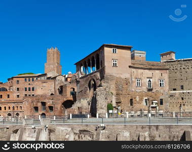 Italy. Rome. Ruins of a forum of Trajan