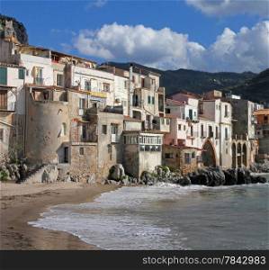 Italy. Sicily island . Province of Palermo. View of Cefalu.