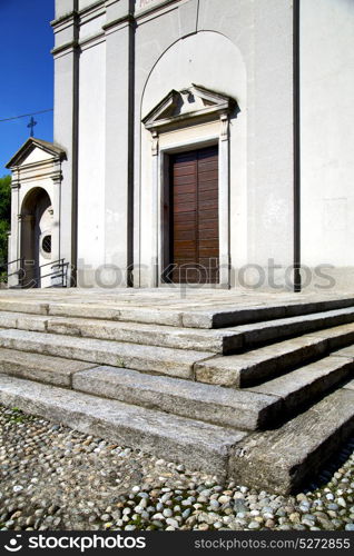 italy sumirago church varese the old door entrance and mosaic sunny daY