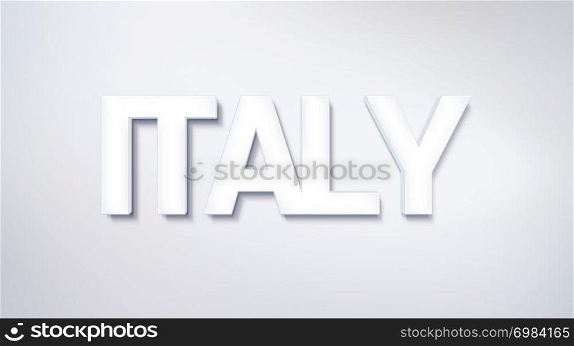 Italy, text design. calligraphy. Typography poster. Usable as Wallpaper background