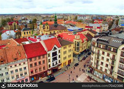 Ivano-Frankivsk from a bird&rsquo;s eye view. view to Ivano-Frankivsk from a bird&rsquo;s eye view. View from above