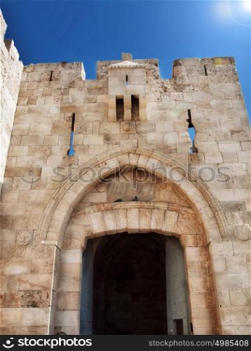 Jaffa gate in jerusalem old city