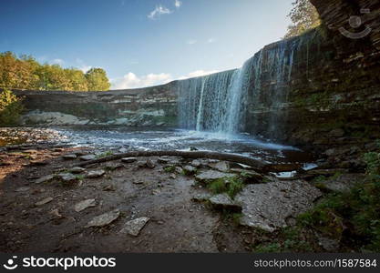 Jagala Waterfall, the highest natural waterfall in Estonia