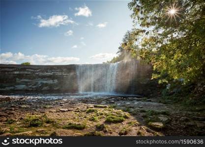 Jagala Waterfall, the highest natural waterfall in Estonia