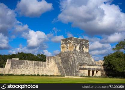 Jaguars temple Balam in Chichen Itza at Yucatan Mexico
