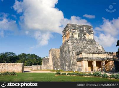 Jaguars temple Balam in Chichen Itza at Yucatan Mexico