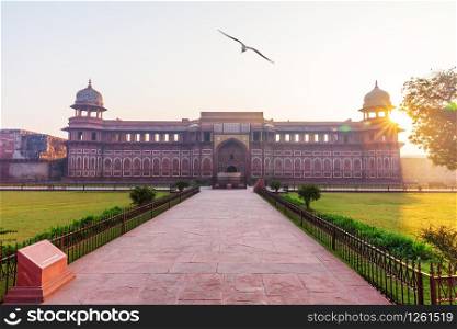 Jahangir Palace main view, Agra Fort, Uttar Pradesh, India.. Jahangir Palace main view, Agra Fort, Uttar Pradesh, India