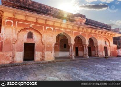 Jaigarh Fort inner courtyard in Jaipur, Rajasthan, India.. Jaigarh Fort inner courtyard, Jaipur, Rajasthan, India
