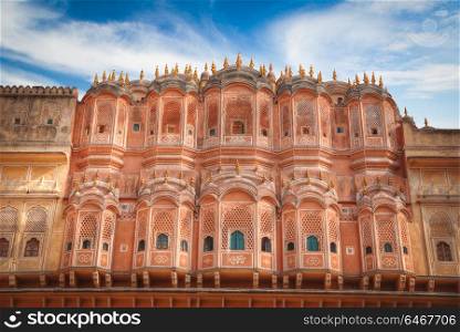 "Jaipur - a city in India, Rajasthan. It called the "Pink City" because of the unusual color of pink stone used in construction"