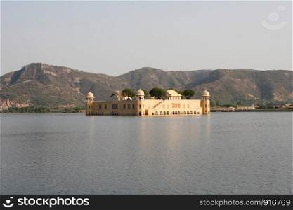 Jal Mahal in Man Sagar Lake in Jaipur city, Rajasthan, India