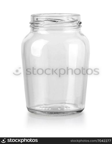 jam jar on white background with clipping path