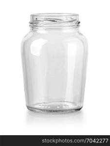 jam jar on white background with clipping path