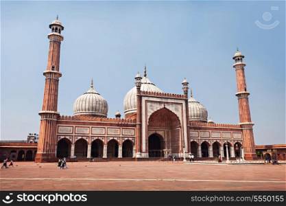 Jama Masjid is the principal mosque of Old Delhi in India.