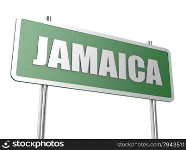 Jamaica concept image with hi-res rendered artwork that could be used for any graphic design.. Jamaica
