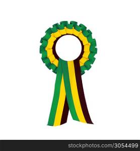 jamaica country flag ribbon symbol green yellow black