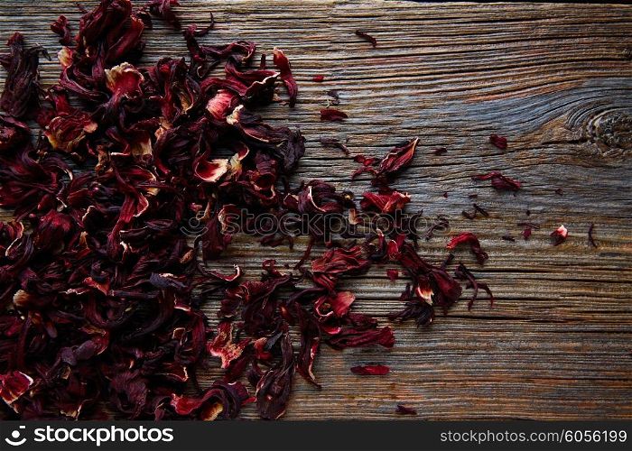 Jamaica flower for herbal iced tea from hibiscus Mexican beverages